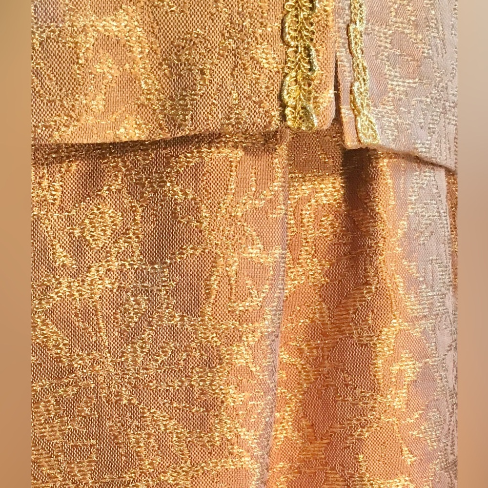 MILLY Gold Halter top Mini dress and cropped jacket Metallic Backless Size 4 - Picture 9 of 15